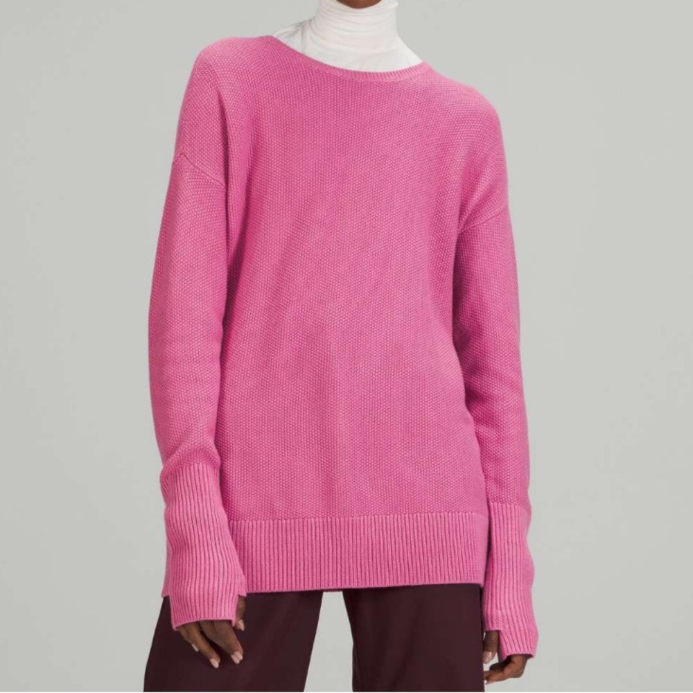 Pink Open-Back Knit Sweater - Picture 2 of 7